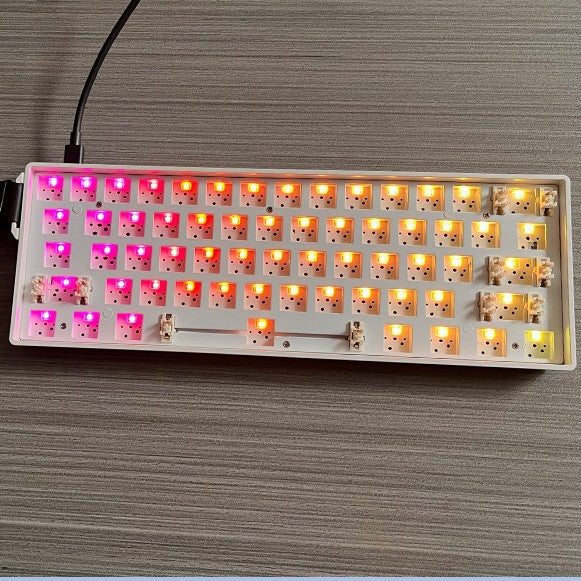 61-Key Wireless Bluetooth Tri-Mode Mechanical Keyboard DIY Customization Kit: RGB, Hot-Swappable, Compact, Portable, Mini