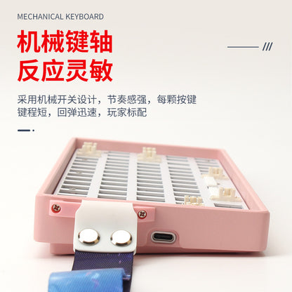 Customizable 68-Key Hot-Swappable Wired Mechanical Keyboard with Silent Switches for Gaming, Office Work, and Typing