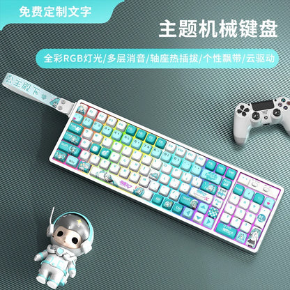 GK102 Wireless Bluetooth Tri-Mode Wired Mechanical Keyboard—Customizable for Esports Gaming