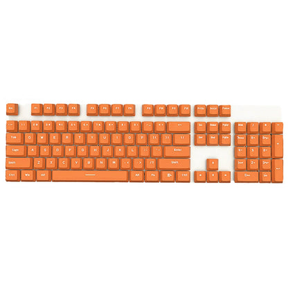ABS Two-Tone Injection-Molded Black and White Mechanical Keyboard Keycaps with Transparent, Closed-Character Design; Compatible with 61-, 87-, and 104-Key Keyboards