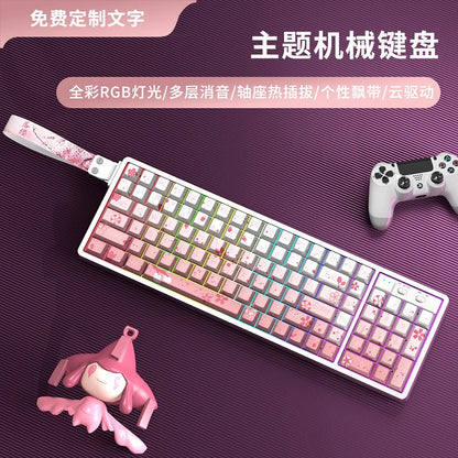 GK102 Wireless Bluetooth Tri-Mode Wired Mechanical Keyboard—Customizable for Esports Gaming