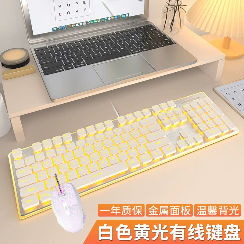 Silent, Ultra-Slim Keyboard and Mouse Set with Mechanical-Style Chocolate Keys