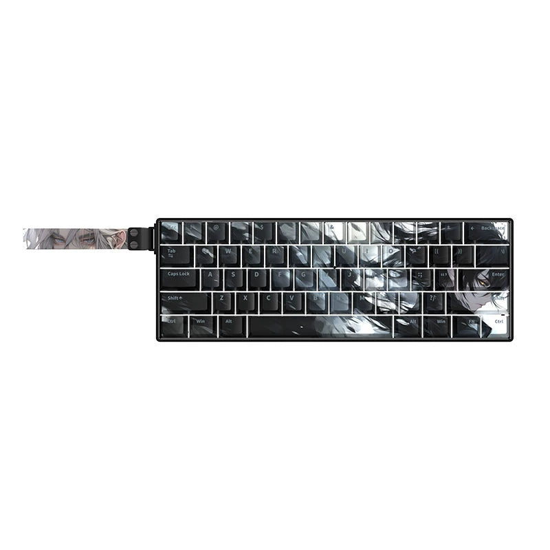 Wireless Bluetooth Tri-Mode Compact Mechanical Keyboard, 61 Keys, Gaming, PBT, Customizable, Silent