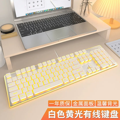 Silent, Ultra-Slim Keyboard and Mouse Set with Mechanical-Style Chocolate Keys