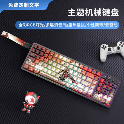 GK102 Wireless Bluetooth Tri-Mode Wired Mechanical Keyboard—Customizable for Esports Gaming