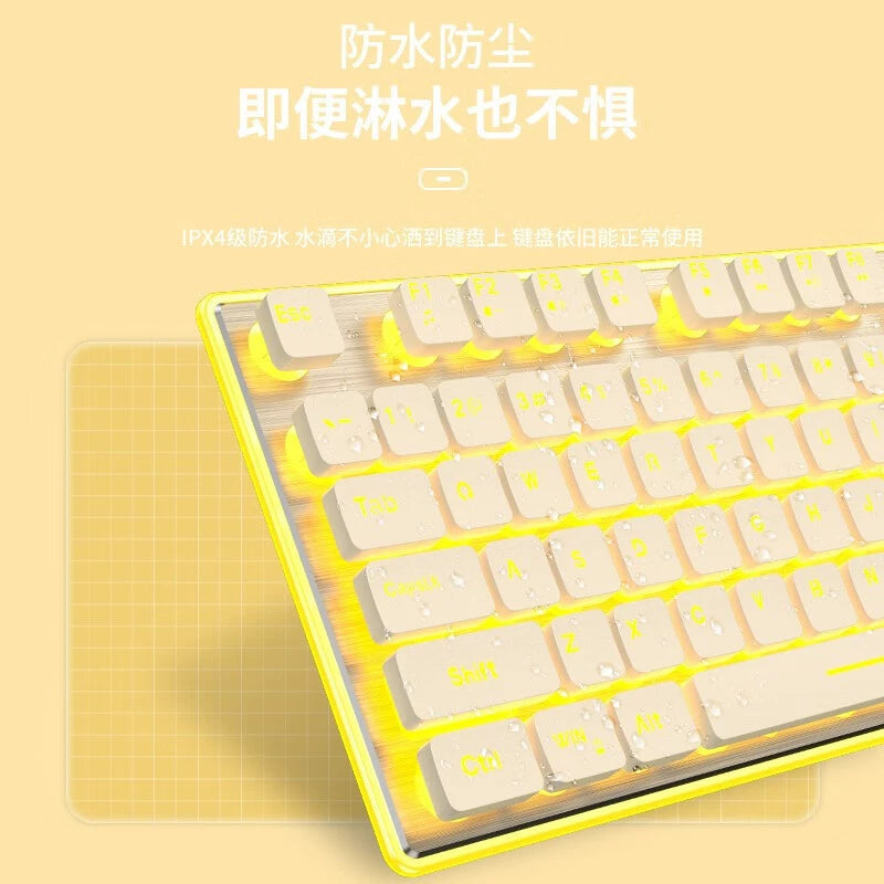 Silent, Ultra-Slim Keyboard and Mouse Set with Mechanical-Style Chocolate Keys