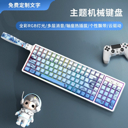 GK102 Wireless Bluetooth Tri-Mode Wired Mechanical Keyboard—Customizable for Esports Gaming