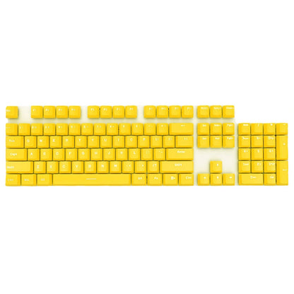 ABS Two-Tone Injection-Molded Black and White Mechanical Keyboard Keycaps with Transparent, Closed-Character Design; Compatible with 61-, 87-, and 104-Key Keyboards